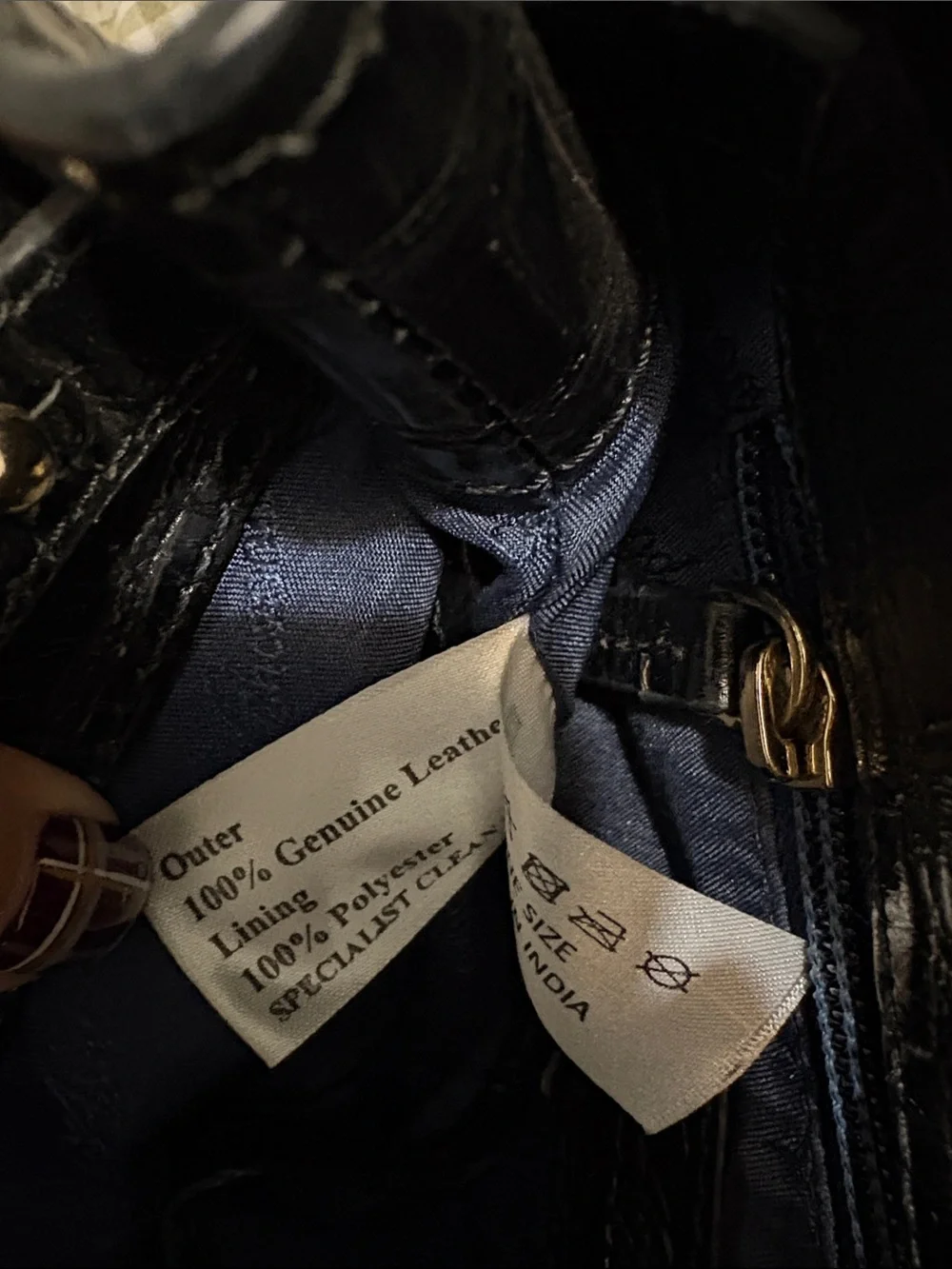 Ashwood Black Croc-Embossed Women’s Bag